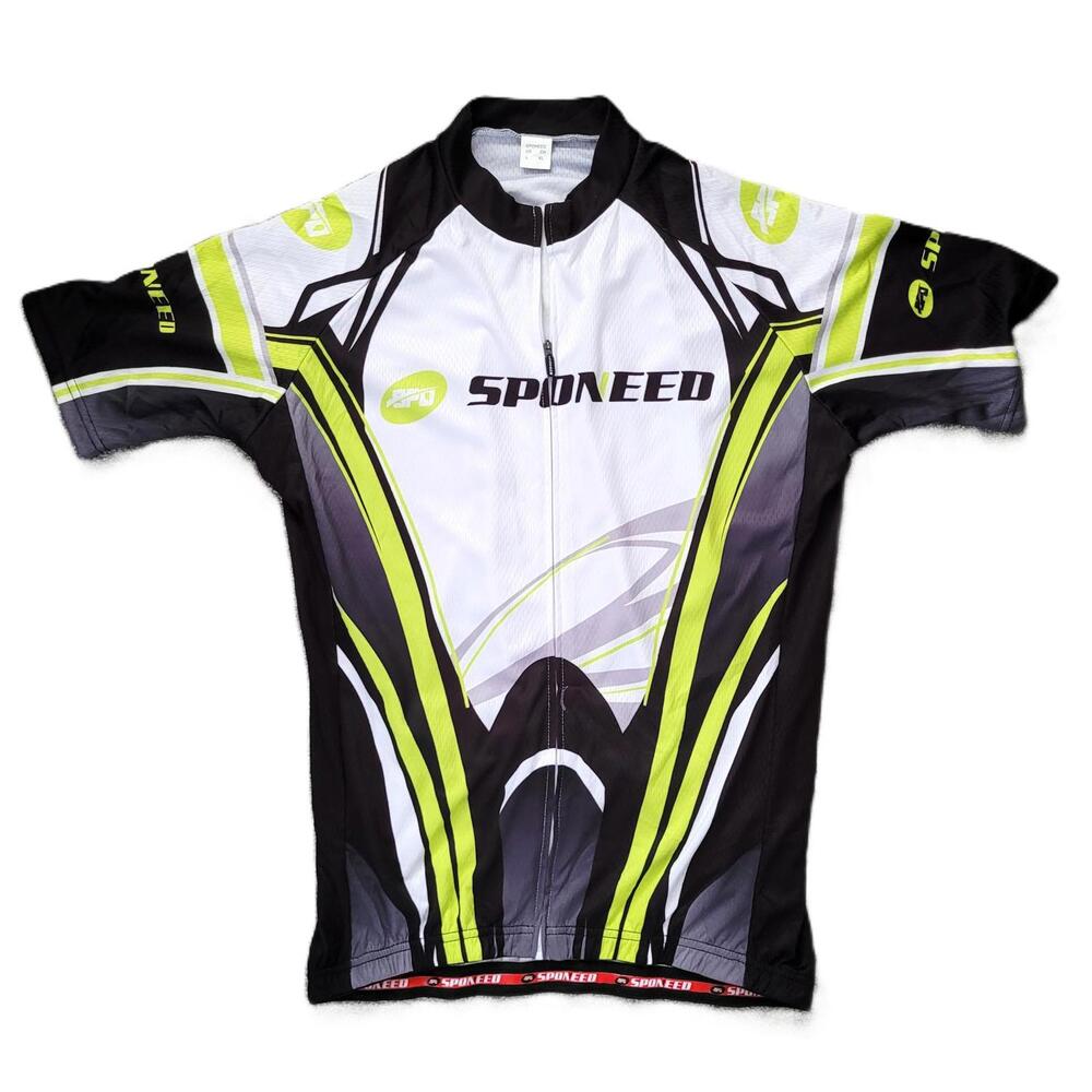 Sponeed Men’s Large Cycling Jersey Full Zip Bike Shirt